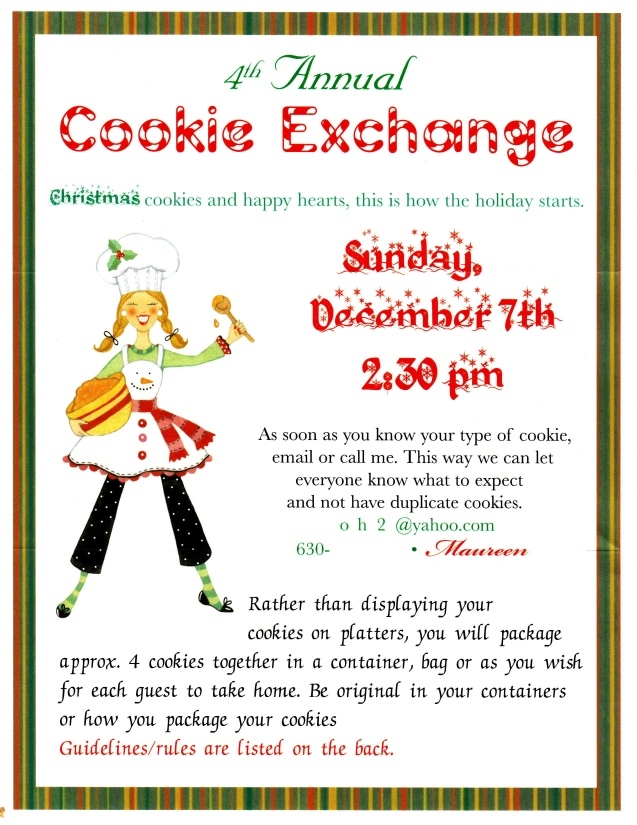 Printable Cookie Exchange Rules Template Printable Templates