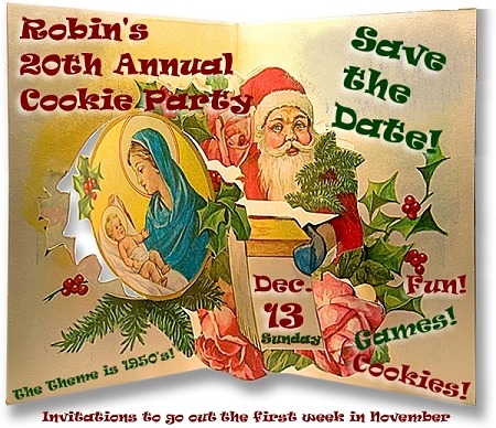 robin's cookie party invitation