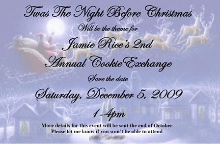 cookie party invitations
