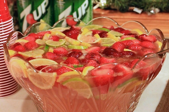 Champagne Punch for Cookie Exchange